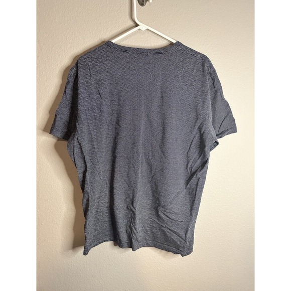 Theory Gaskell Henley T-shirt Mens Size XXL Blue Stripes Short Sleeve - Picture 4 of 5